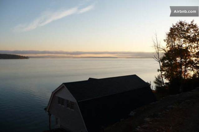 Another view of the lake at sunset.