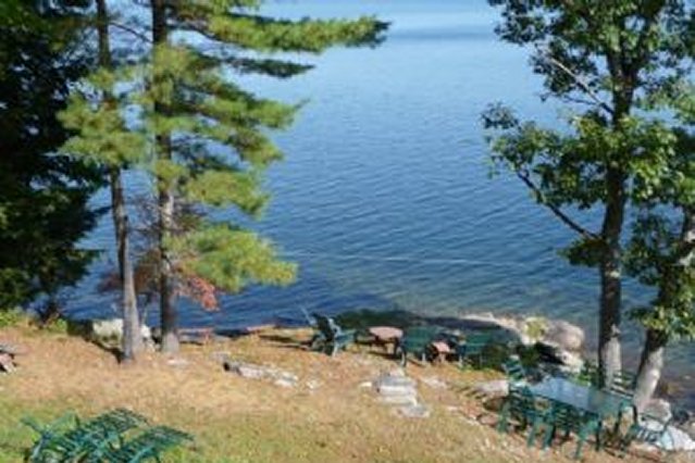 View of the lake access in front of the house.